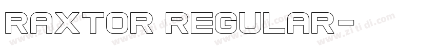 Raxtor Regular字体转换